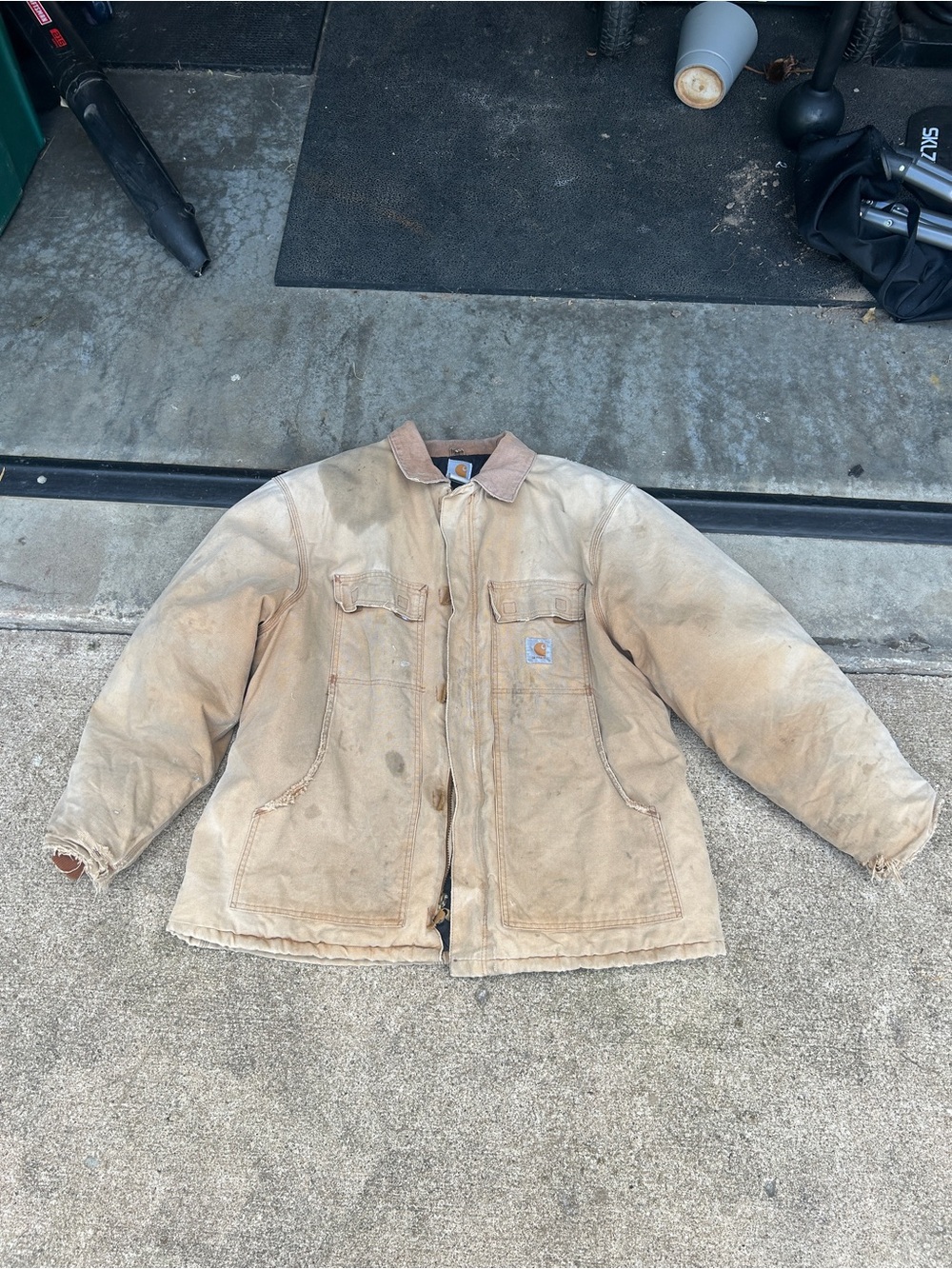 Carhartt Beige/Tan Insulated Work Field Coat